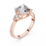 2.7 Carat Prime Cushion Cut Moissanite Ring