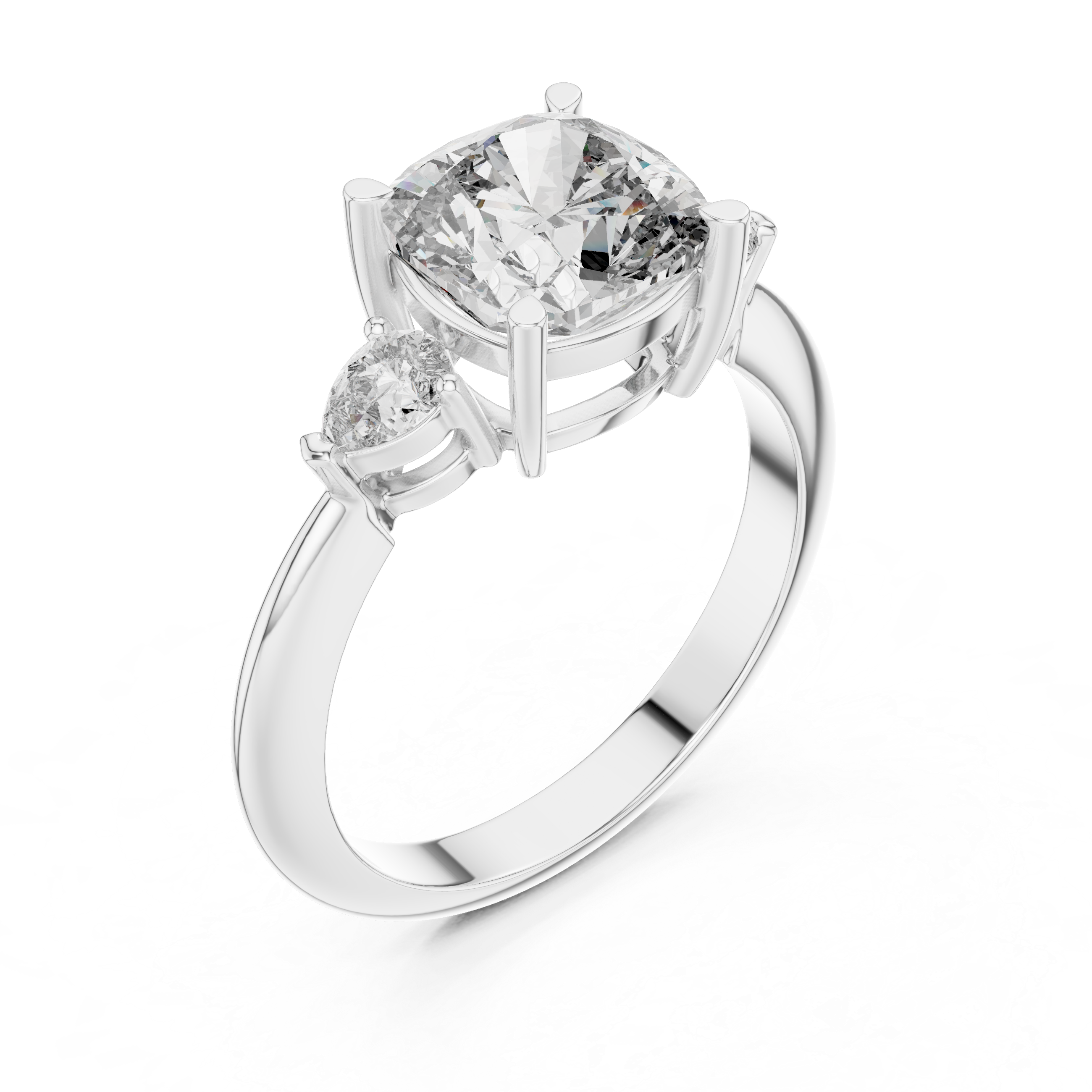 2.7 Carat Prime Cushion Cut Moissanite Ring
