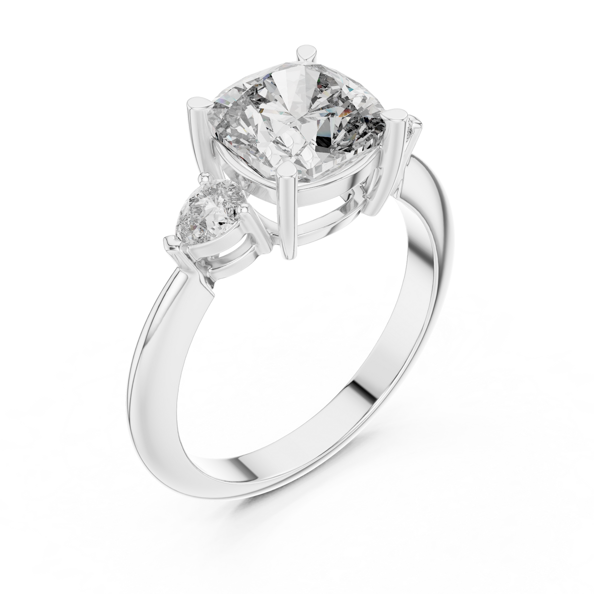 2.7 Carat Prime Cushion Cut Moissanite Ring