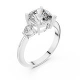 2.7 Carat Prime Cushion Cut Moissanite Ring