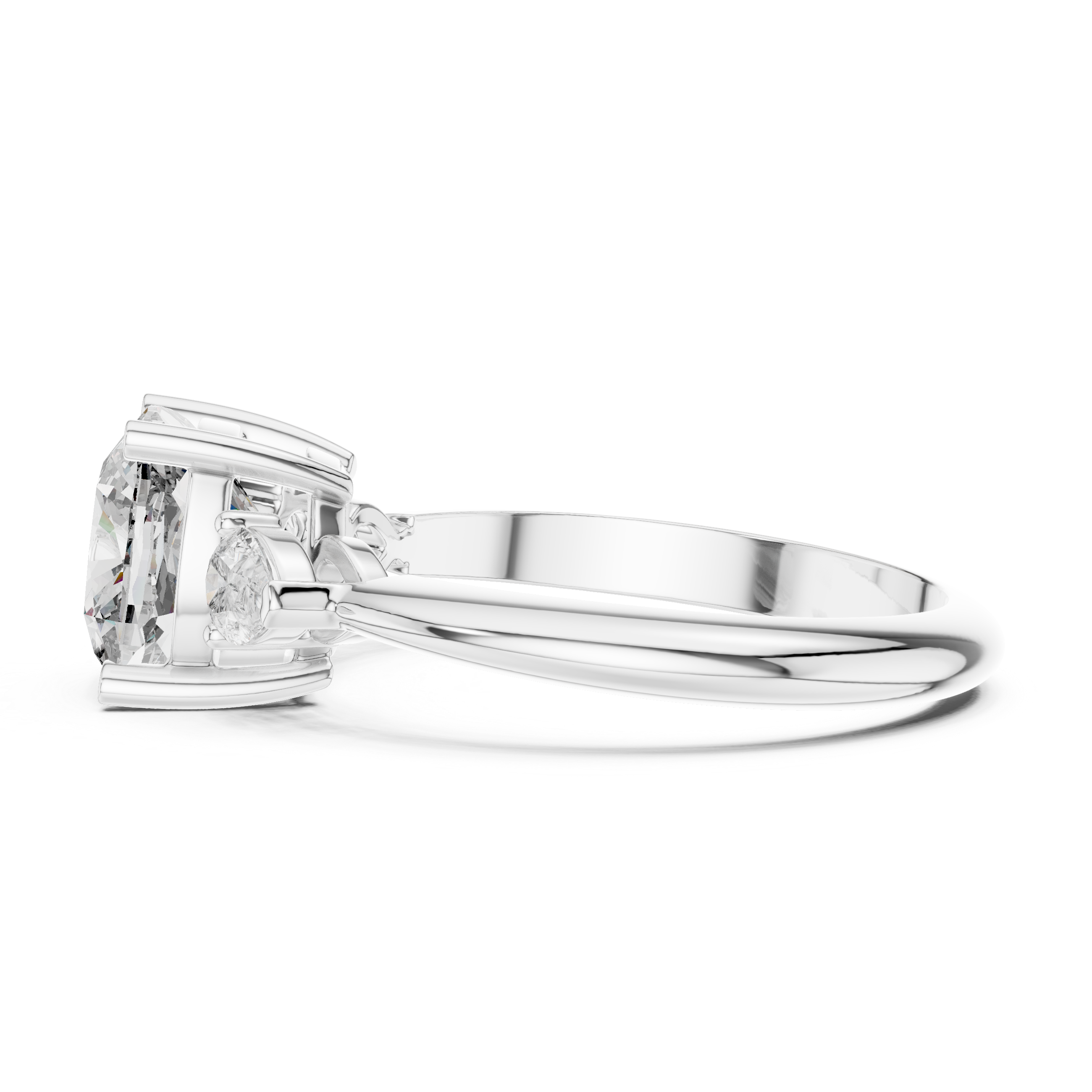 2.7 Carat Prime Cushion Cut Moissanite Ring