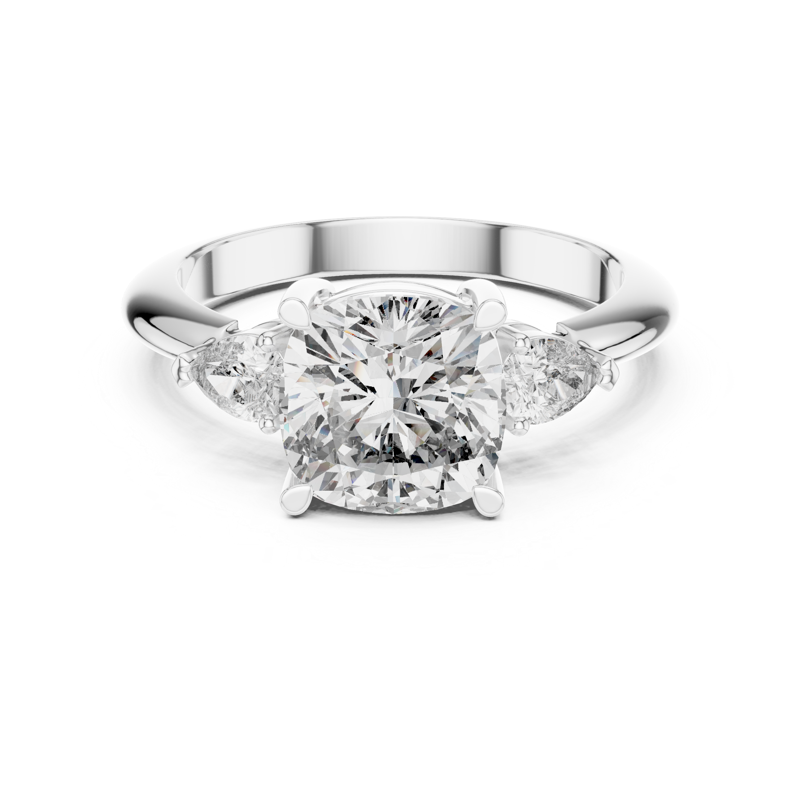 2.7 Carat Prime Cushion Cut Moissanite Ring