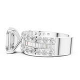 4.4 Carat Emerald Cut Moissanite Ring