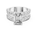 4.4 Carat Emerald Cut Moissanite Ring