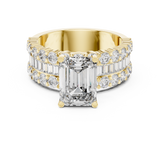 4.4 Carat Emerald Cut Moissanite Ring