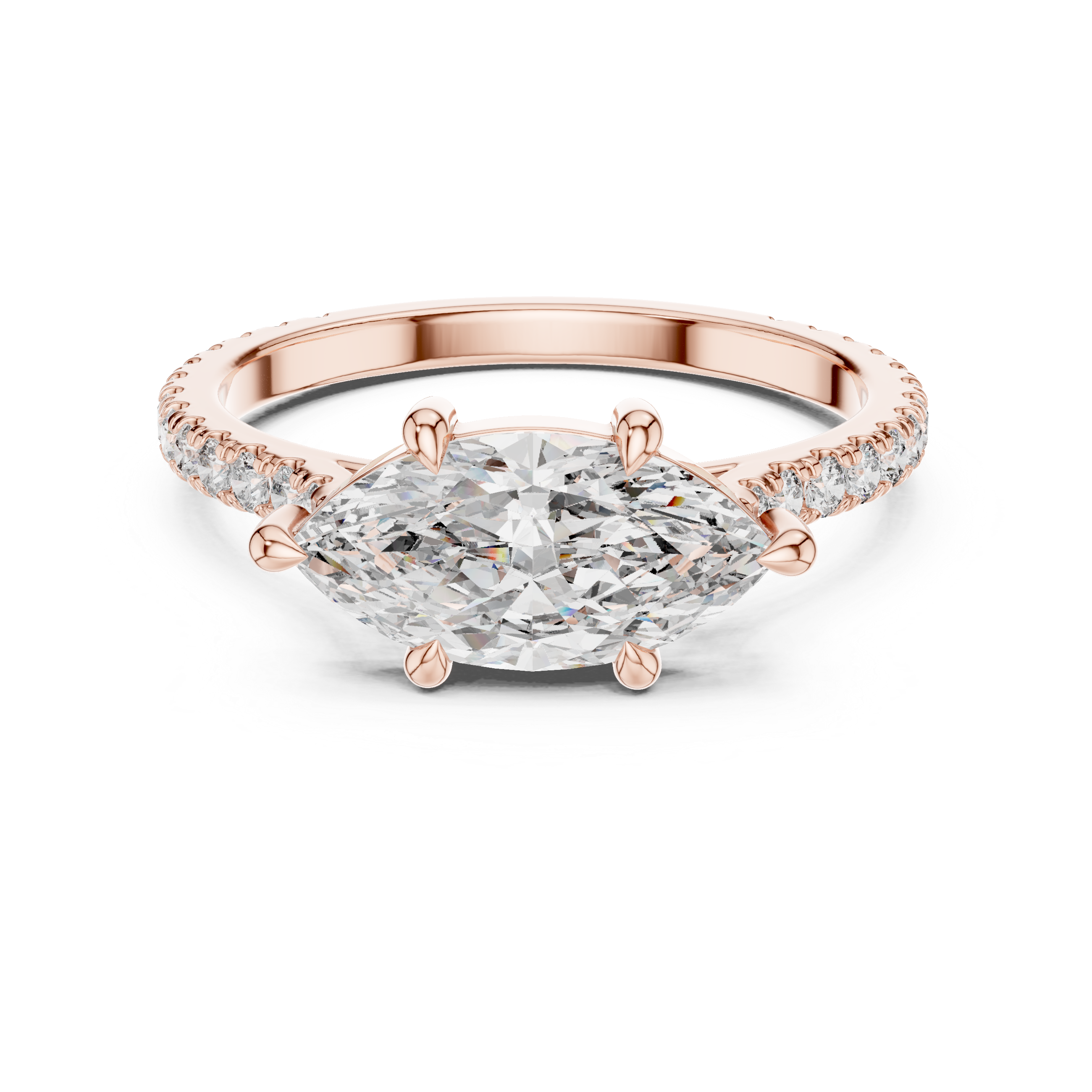 1.8 Carat Marquise Cut Moissanite Ring