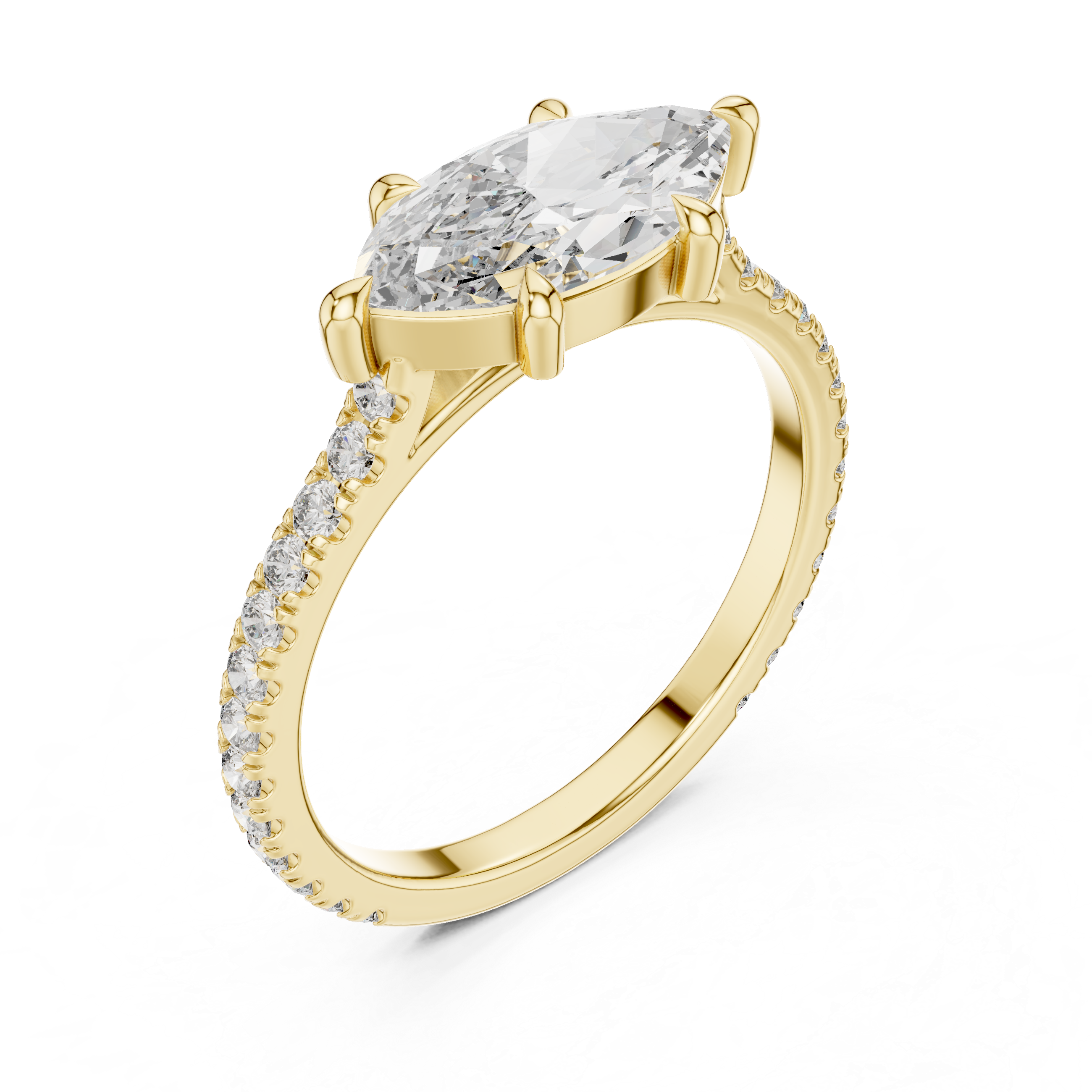 1.8 Carat Marquise Cut Moissanite Ring