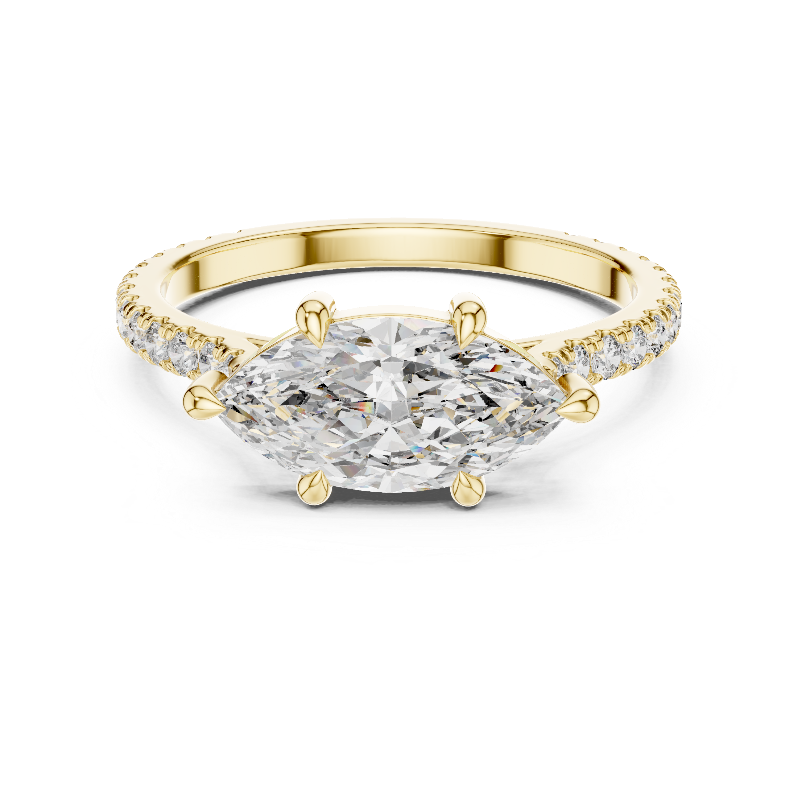1.8 Carat Marquise Cut Moissanite Ring