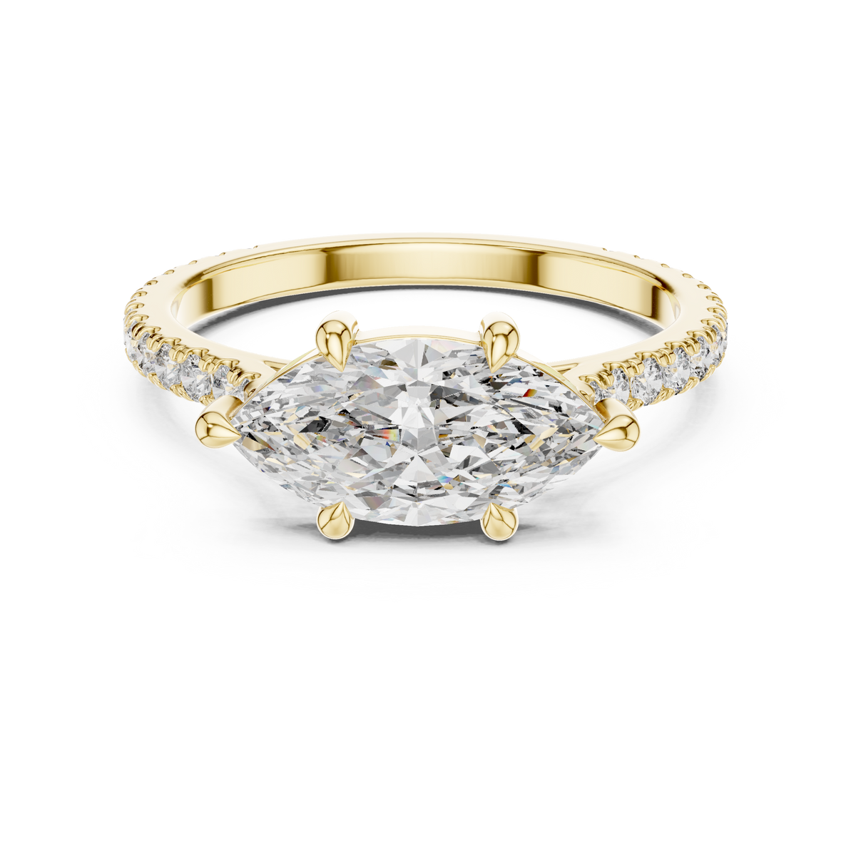 1.8 Carat Marquise Cut Moissanite Ring