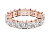 2.3 Carat - 4.22 mm Luxury Princess cut Moissanite Band