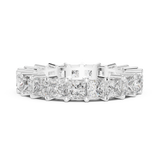 2.3 Carat - 4.22 mm Luxury Princess cut Moissanite Band
