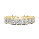 2.3 Carat - 4.22 mm Luxury Princess cut Moissanite Band