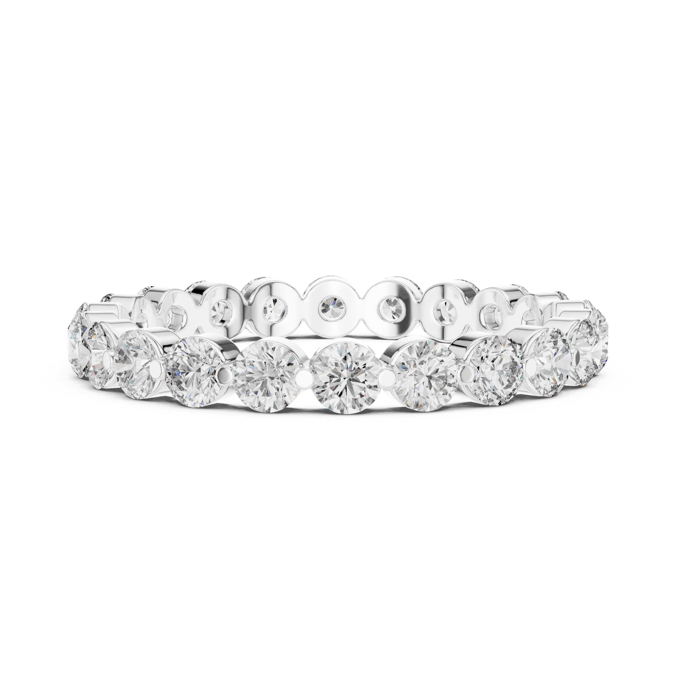 1.3 Carat - 2.6 mm Moissanite Band