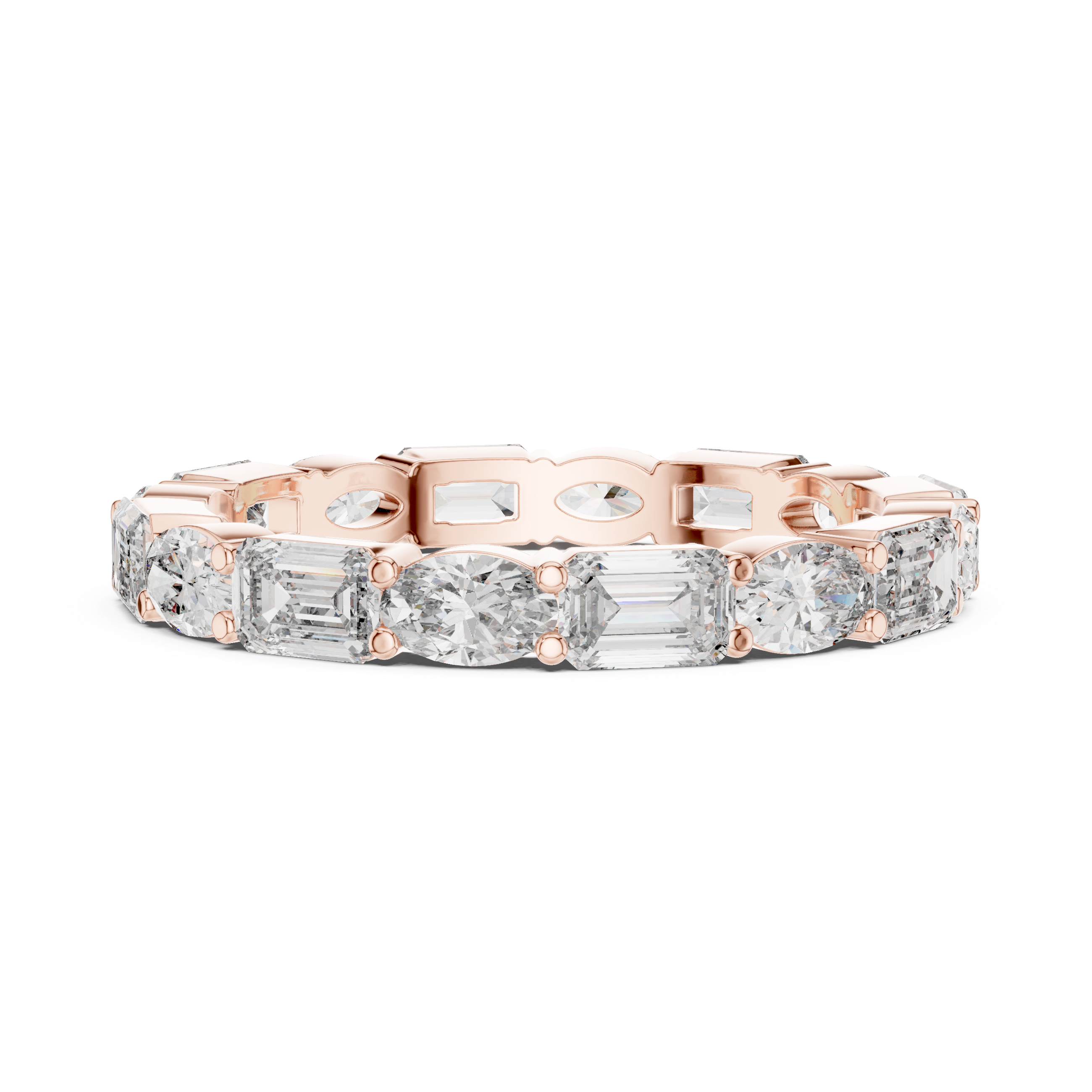 2.7 mm Elegant Baguette cut Moissanite Band