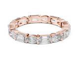2.7 mm Elegant Baguette cut Moissanite Band