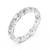 2.7 mm Elegant Baguette cut Moissanite Band