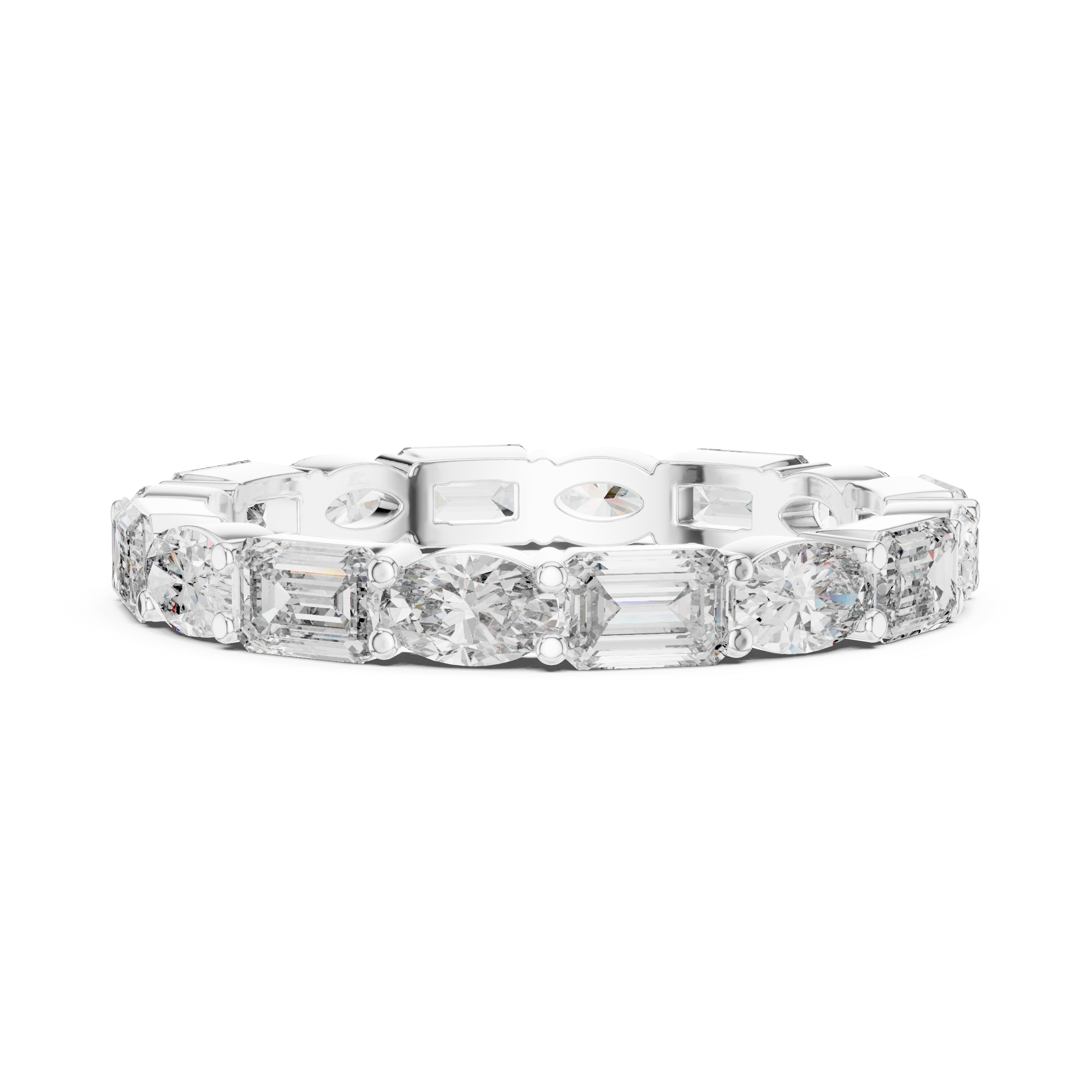 2.7 mm Elegant Baguette cut Moissanite Band