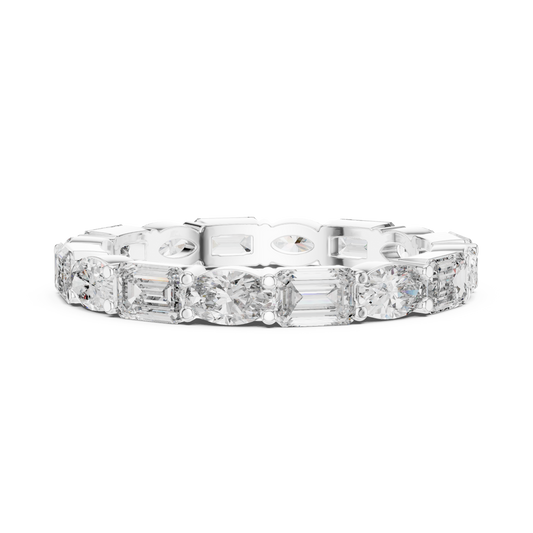 2.7 mm Elegant Baguette cut Moissanite Band