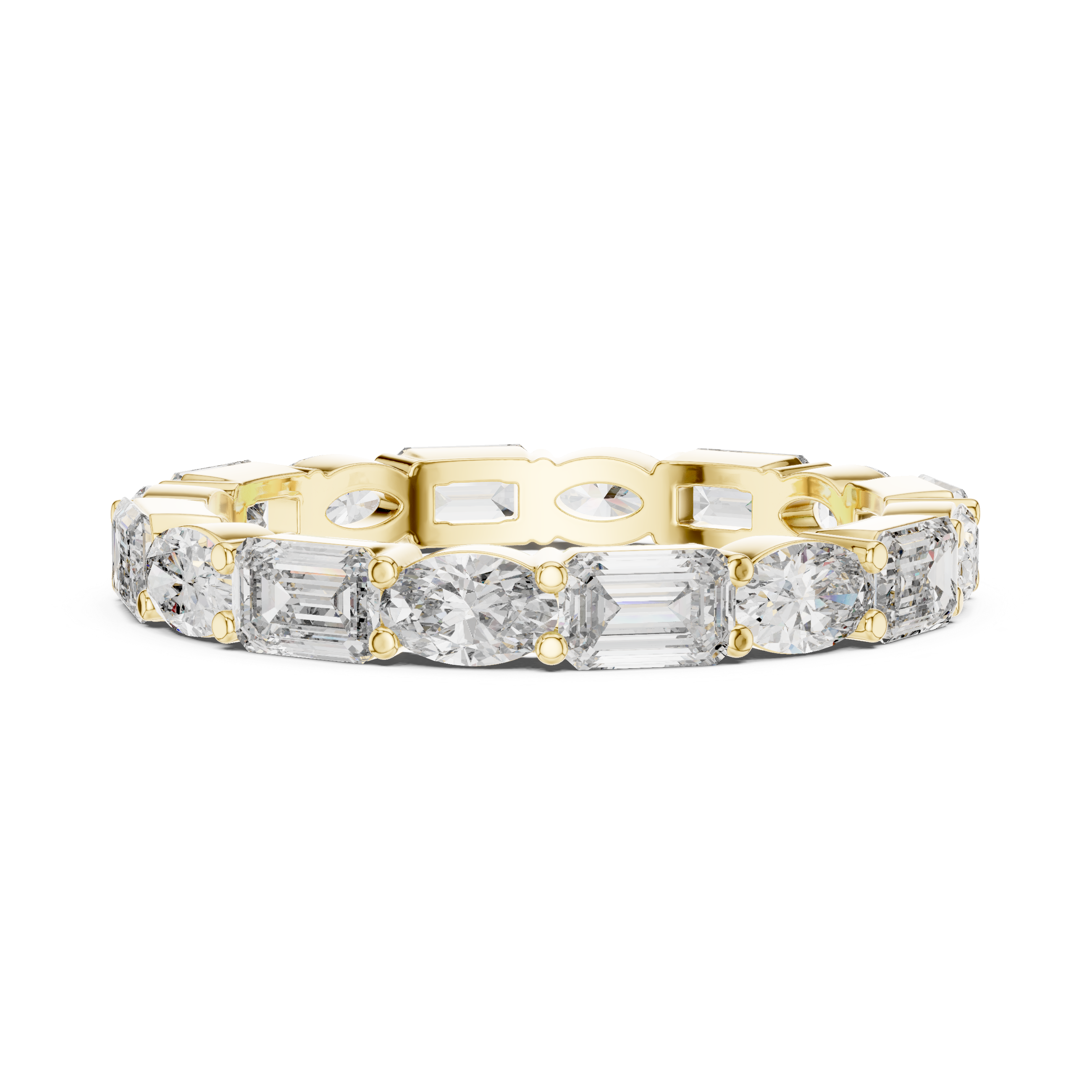 2.7 mm Elegant Baguette cut Moissanite Band
