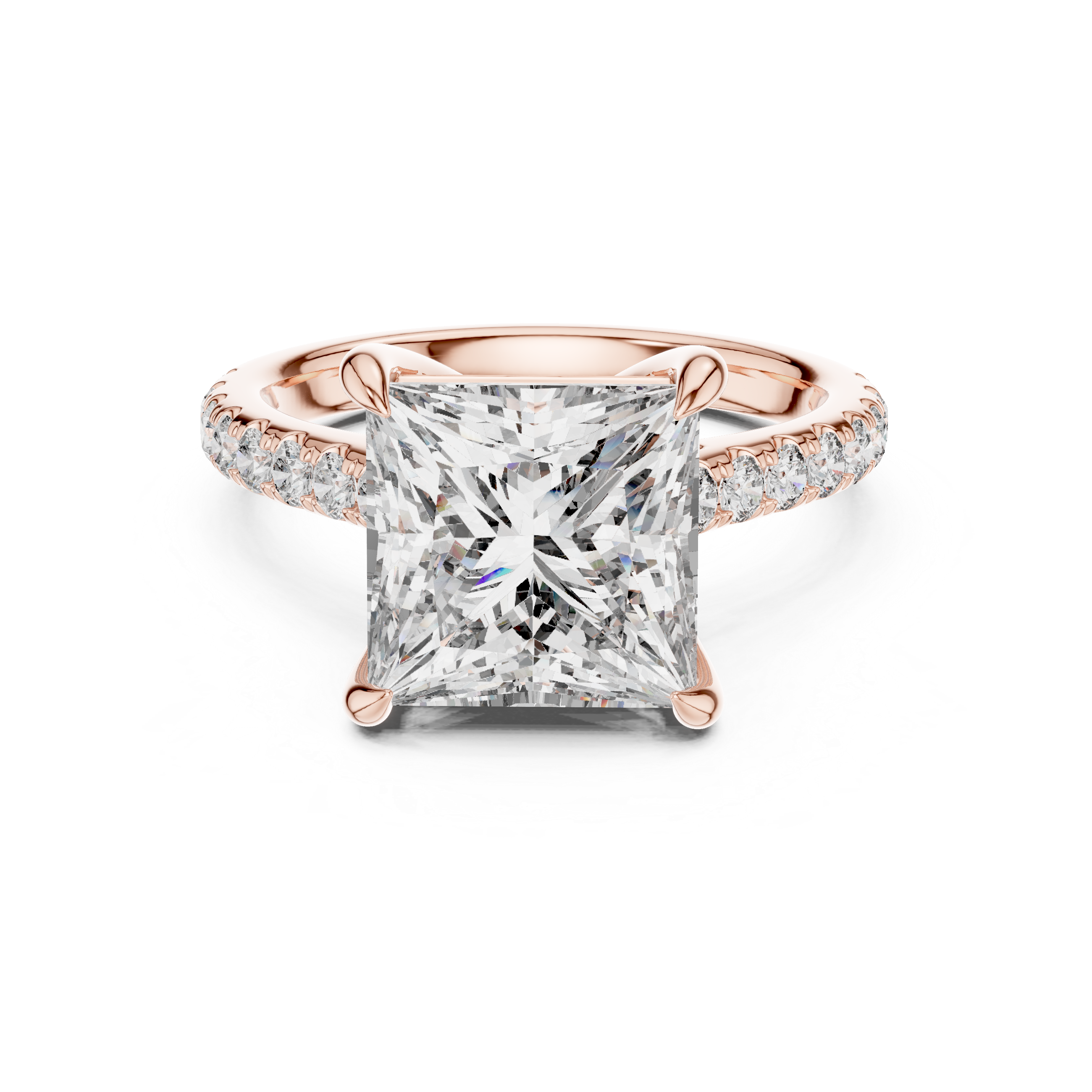 4.5 Carat Radiant Princess Cut Moissanite Ring
