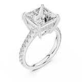 4.5 Carat Radiant Princess Cut Moissanite Ring