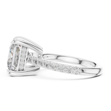 4.5 Carat Radiant Princess Cut Moissanite Ring