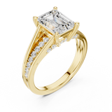 2.2 Carat Emerald Cut Moissanite Ring
