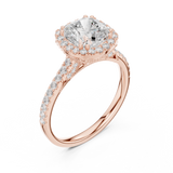 2 Carat Cushion Cut Moissanite Ring