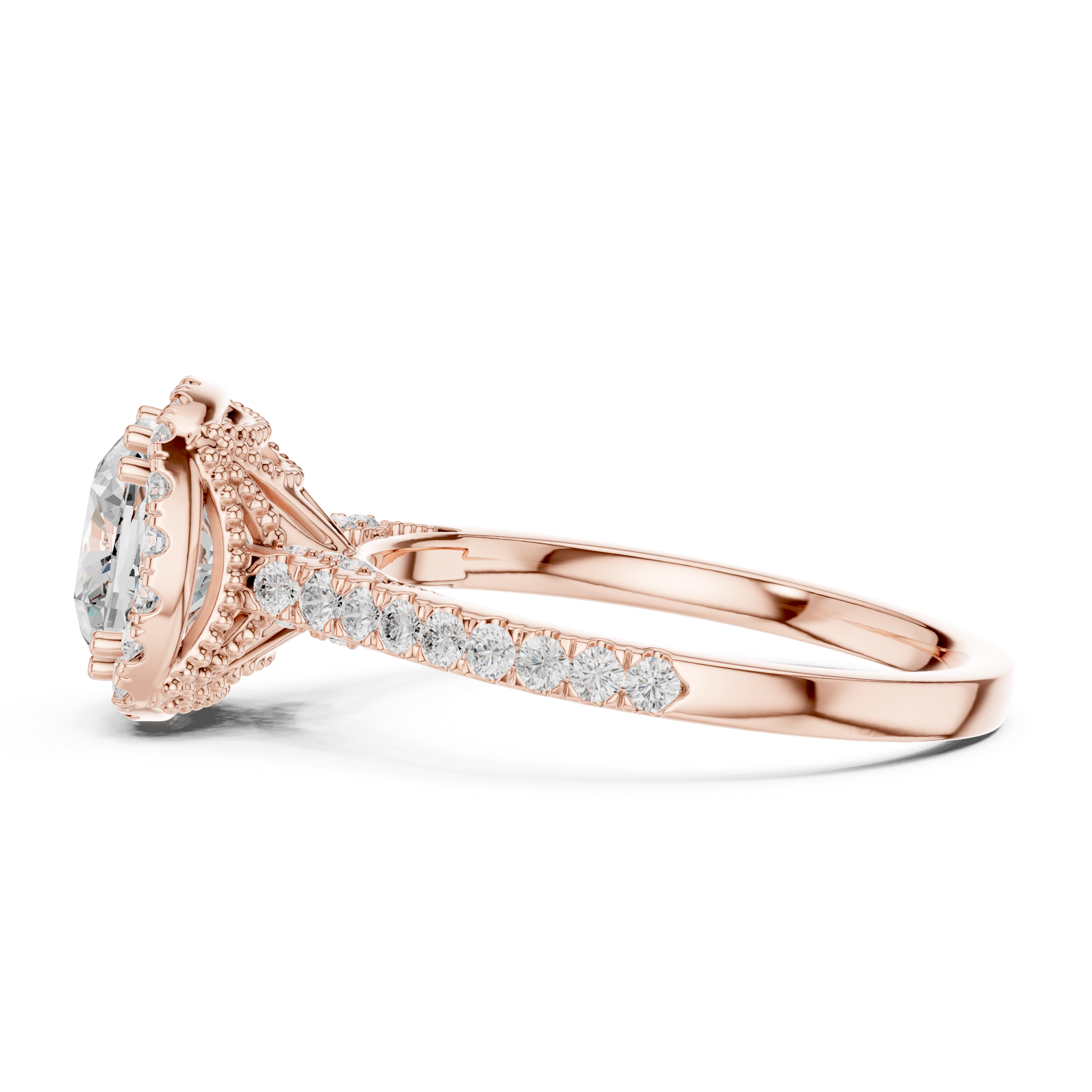 2 Carat Cushion Cut Moissanite Ring