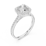 2 Carat Cushion Cut Moissanite Ring