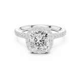 2 Carat Cushion Cut Moissanite Ring
