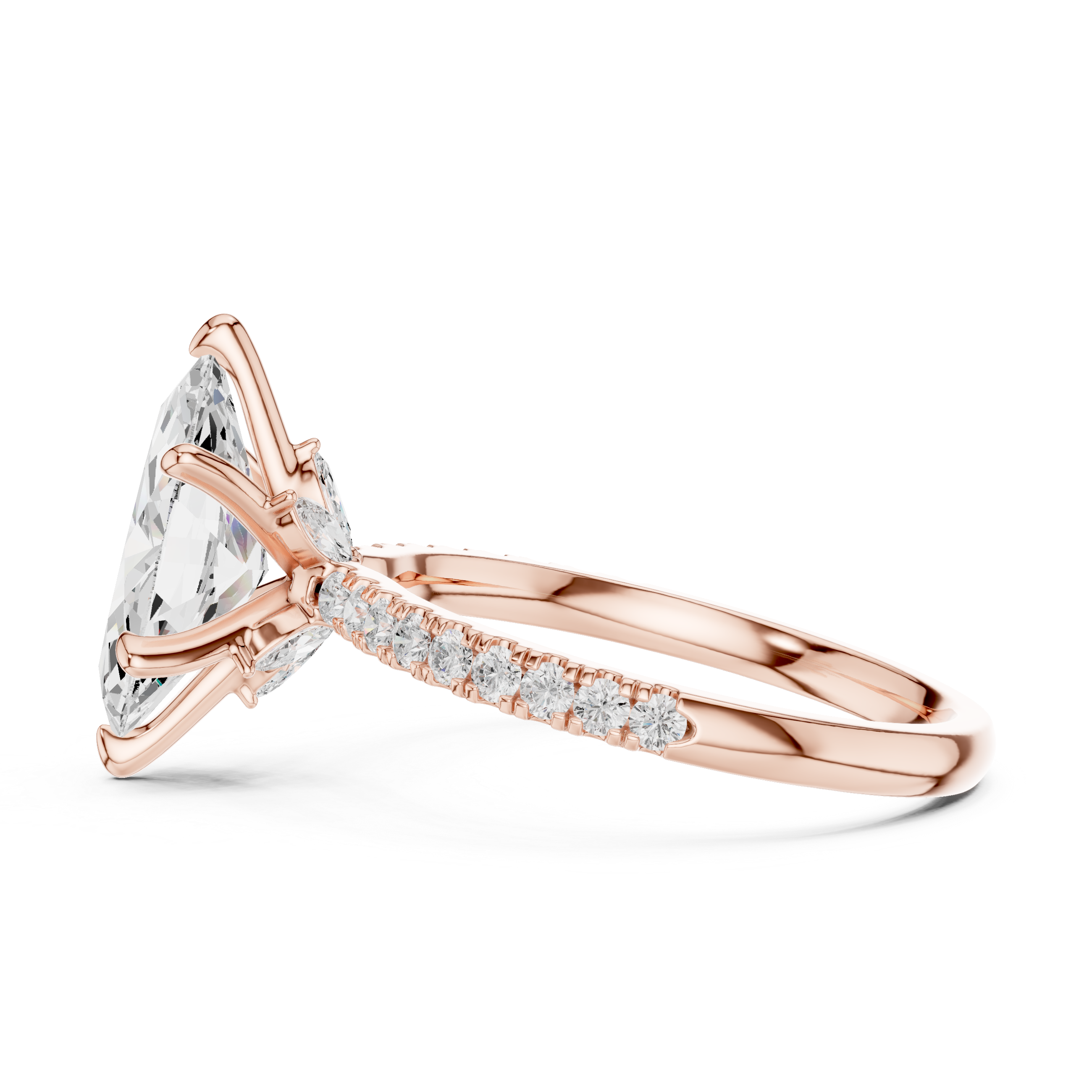 1.5 Carat Selena Gomez Inspired Marquise Cut Moissanite Ring