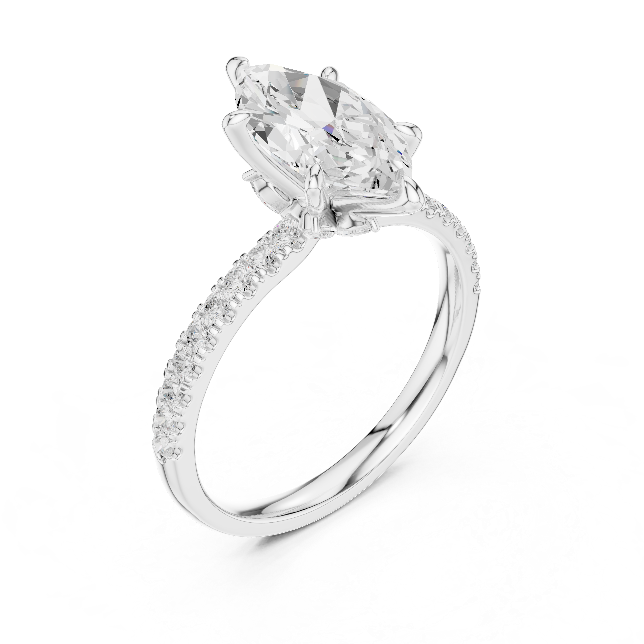 1.5 Carat Selena Gomez Inspired Marquise Cut Moissanite Ring