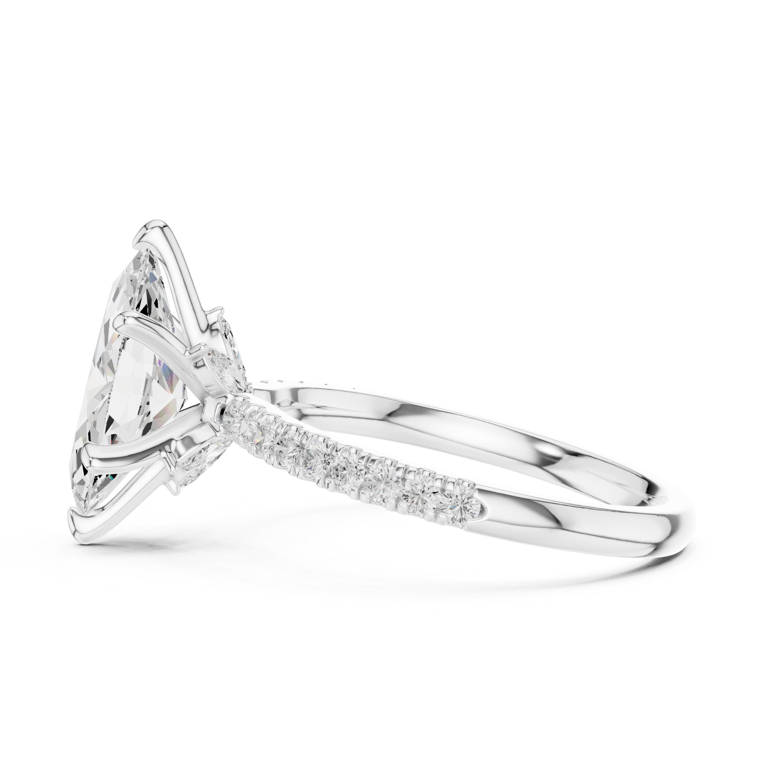 1.5 Carat Selena Gomez Inspired Marquise Cut Moissanite Ring
