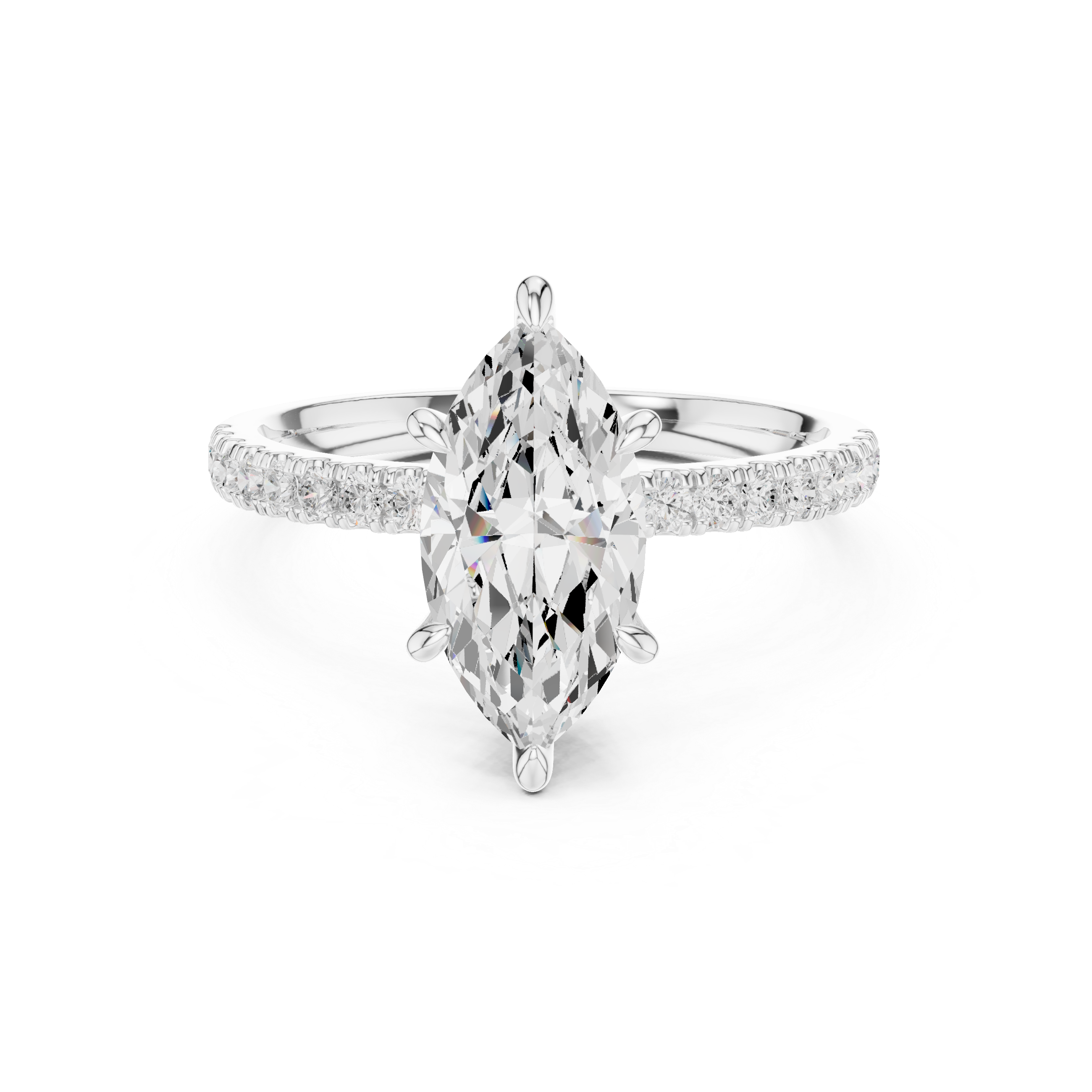 1.5 Carat Selena Gomez Inspired Marquise Cut Moissanite Ring