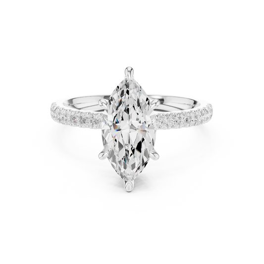 1.5 Carat Selena Gomez Inspired Marquise Cut Moissanite Ring