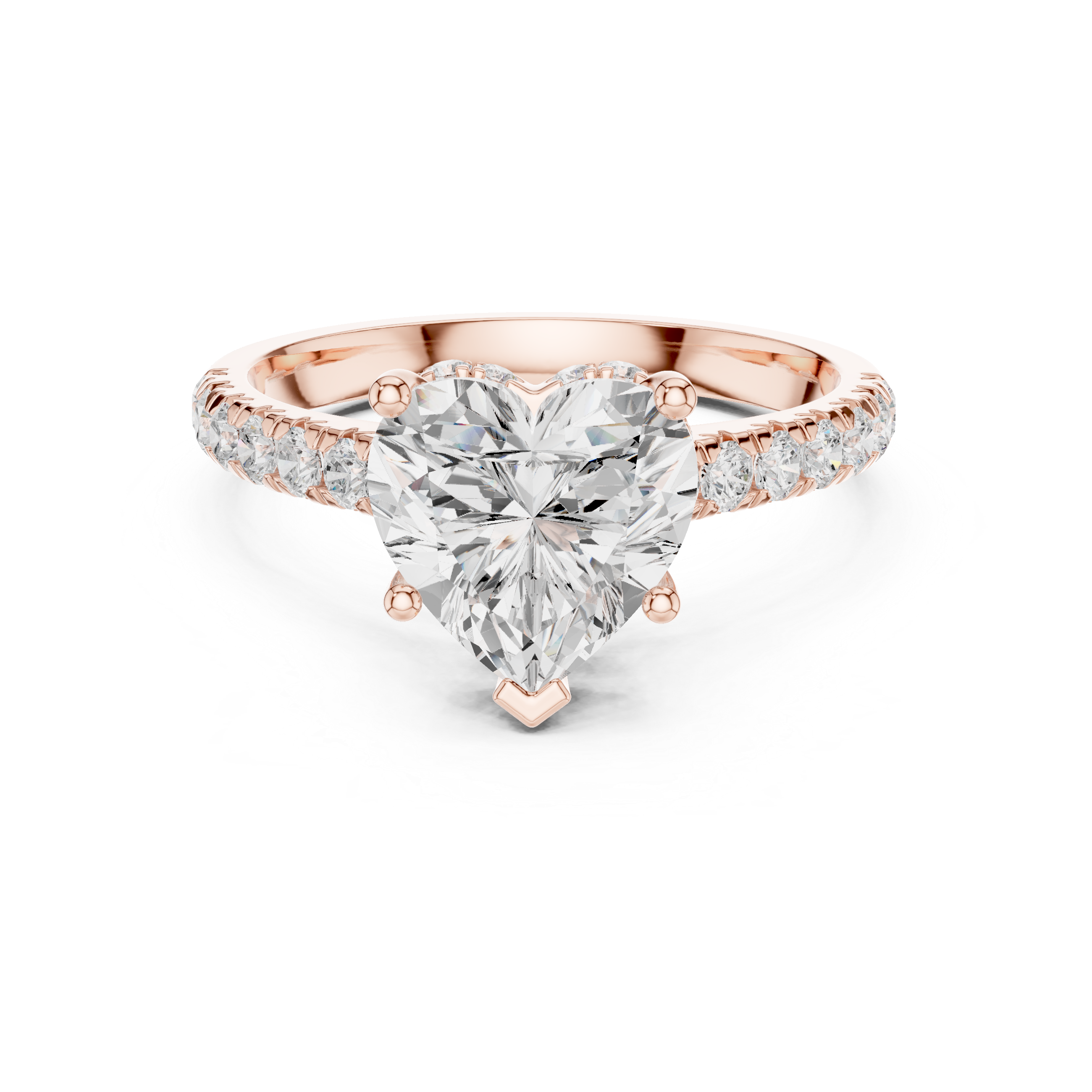 2.5 Carat Lucent Heart Cut Moissanite Ring