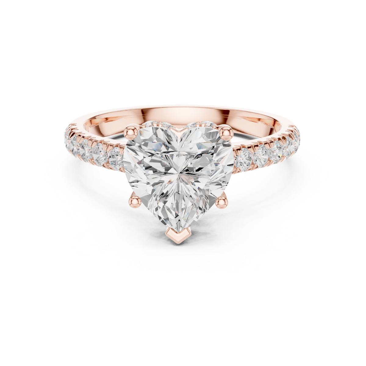 2.5 Carat Lucent Heart Cut Moissanite Ring