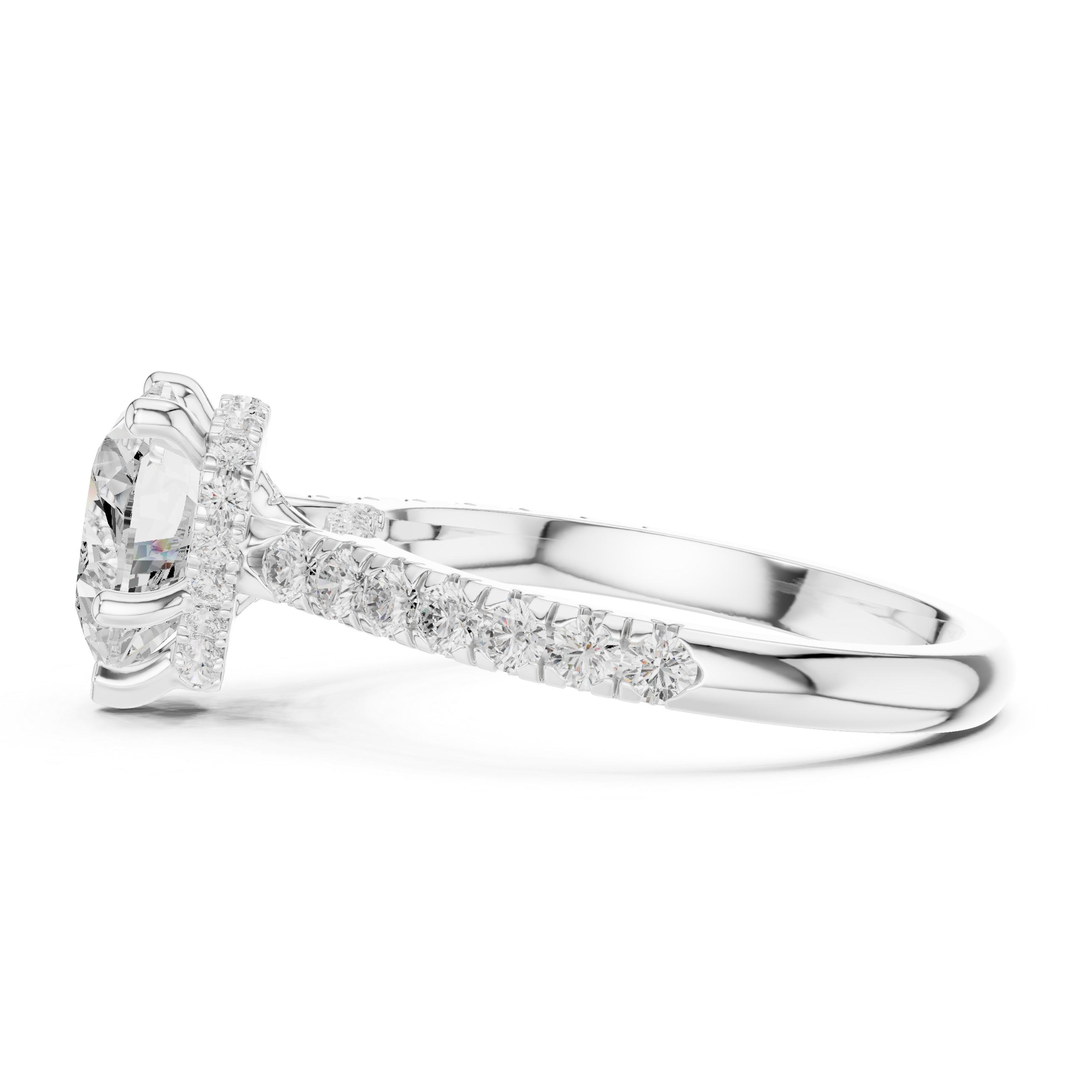 2.5 Carat Lucent Heart Cut Moissanite Ring
