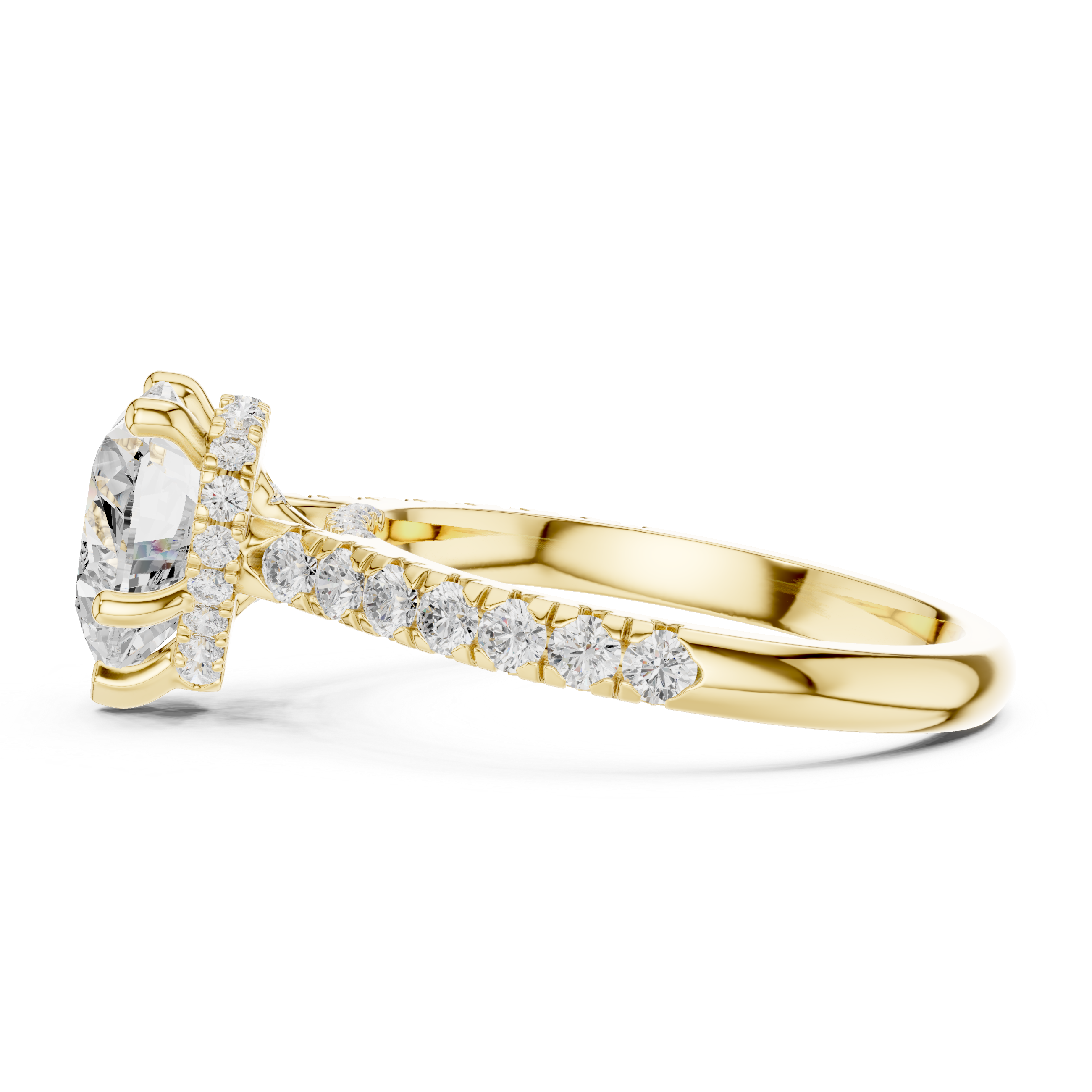 2.5 Carat Lucent Heart Cut Moissanite Ring