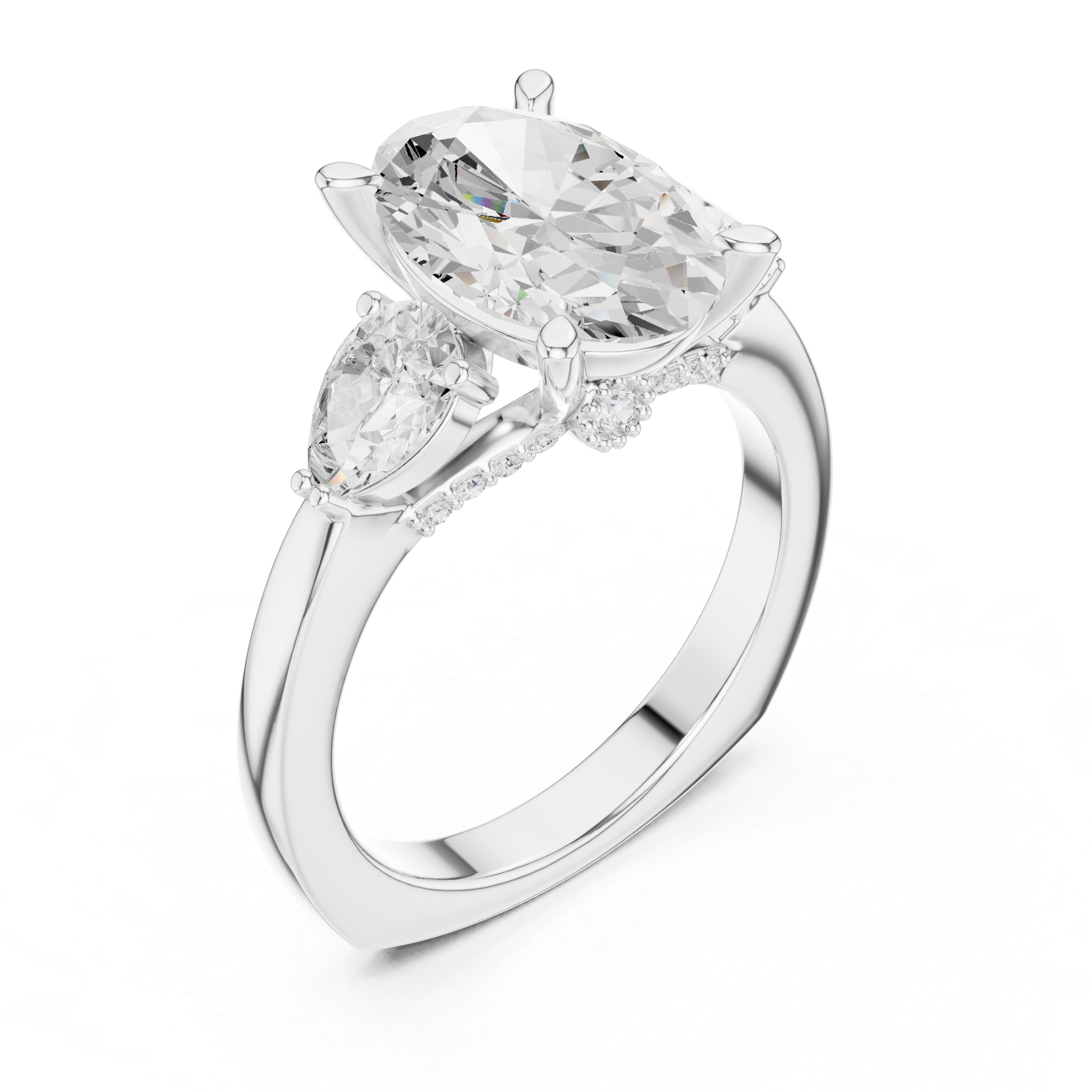 3.6 Carat Georgina Rodríguez Inspired Oval Cut Moissanite Ring