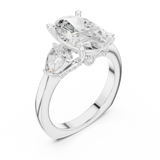 3.6 Carat Georgina Rodríguez Inspired Oval Cut Moissanite Ring