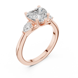 2.2 Carat Fine Heart Cut Moissanite Ring
