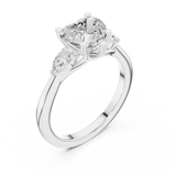 2.2 Carat Fine Heart Cut Moissanite Ring
