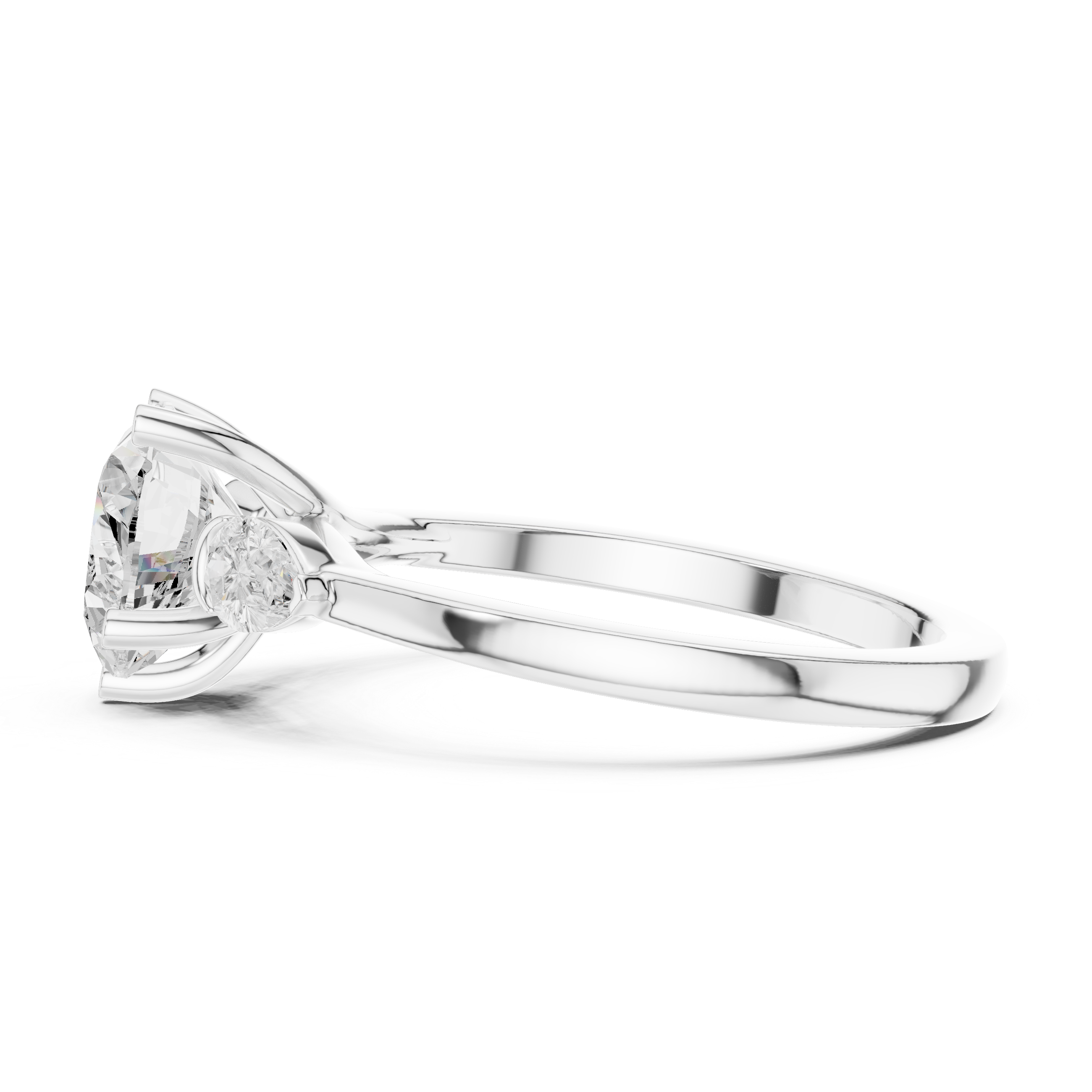 2.2 Carat Fine Heart Cut Moissanite Ring