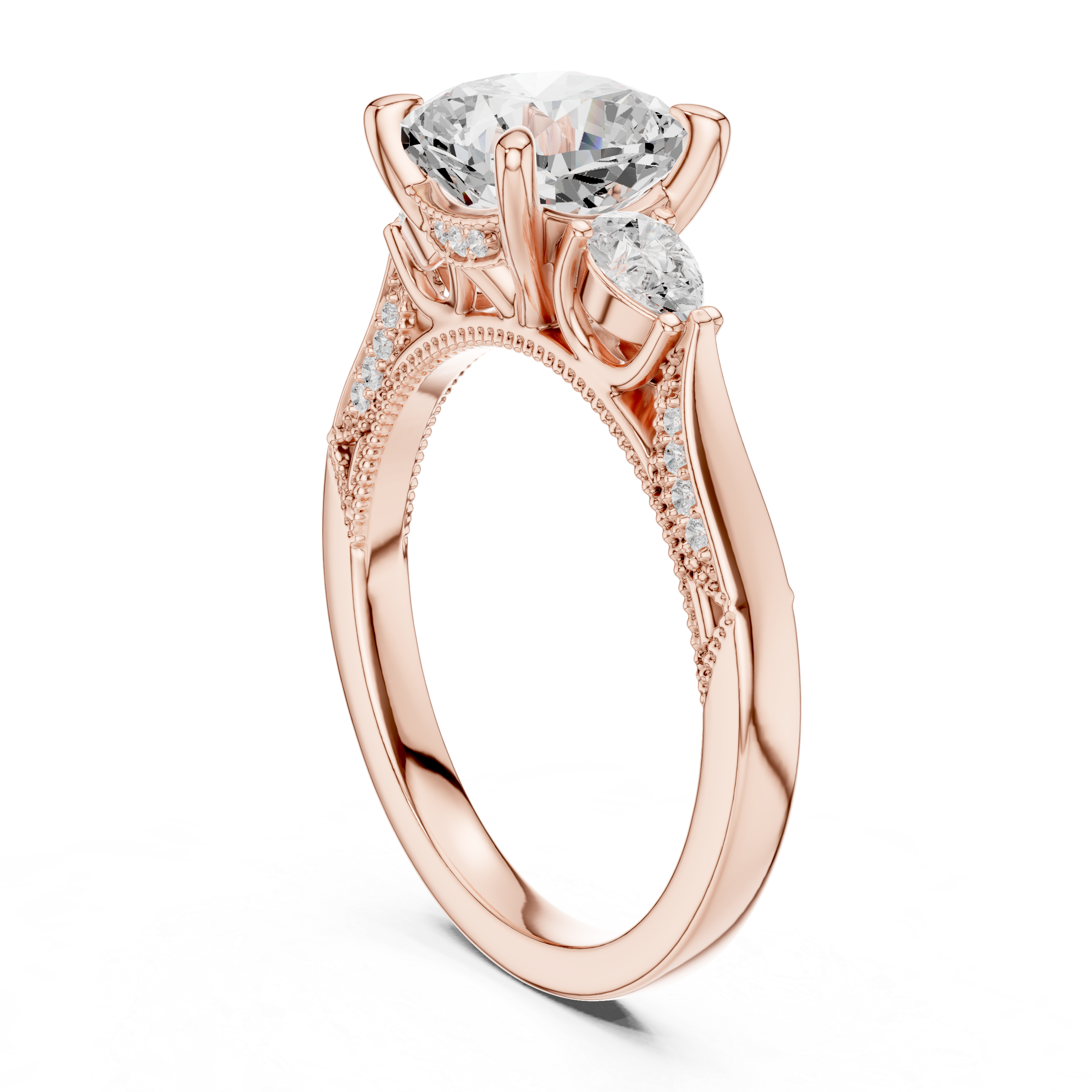 2.3 Carat Cushion Cut Moissanite Ring