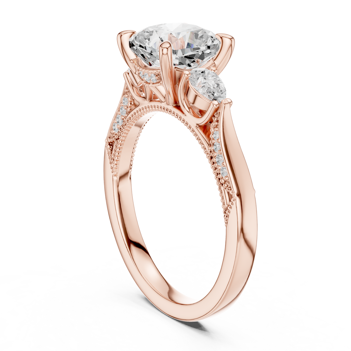2.3 Carat Cushion Cut Moissanite Ring