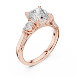 2.3 Carat Cushion Cut Moissanite Ring