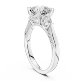 2.3 Carat Cushion Cut Moissanite Ring