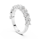 2.45 mm Marquise cut Moissanite Band
